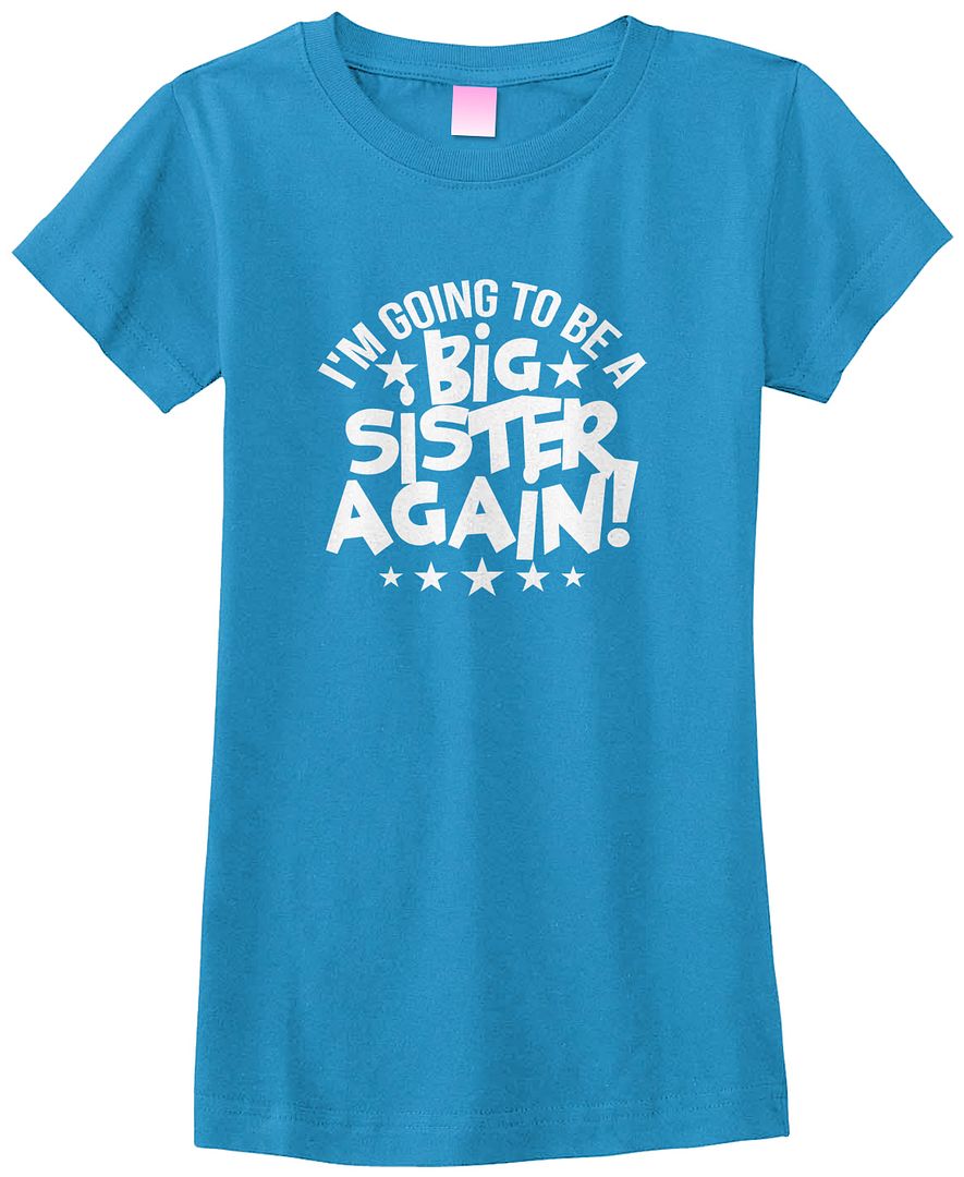 Threadrock Girls I'm Going To Be A Big Sister Again Fitted T-shirt Family - Photo 5 sur 5