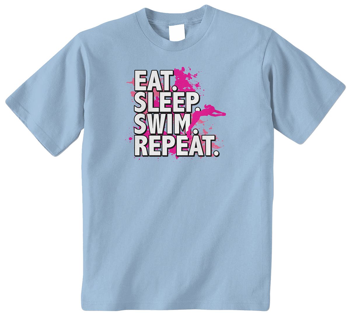 Threadrock Kids Eat Sleep Swim Repeat Youth T-shirt Swimming économies Sports Slogan