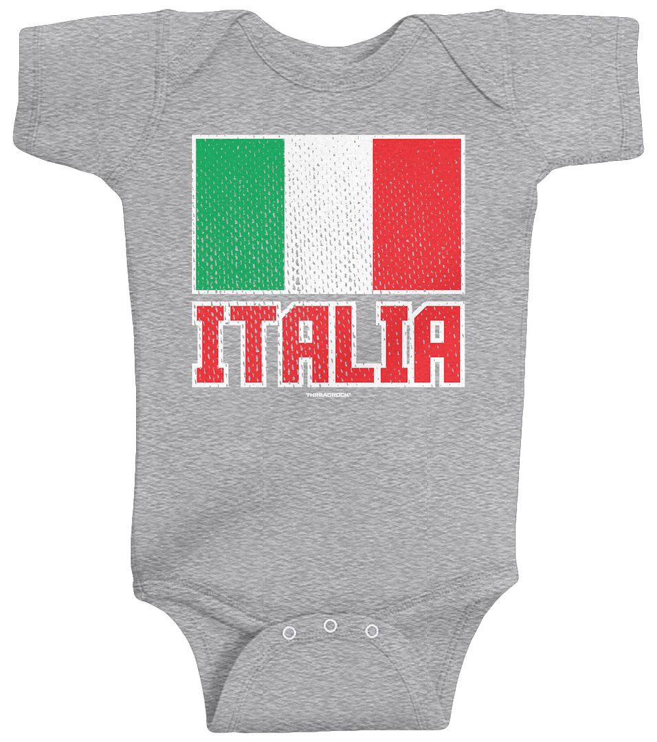 Threadrock Baby Flag of Italia Infant Bodysuit Italy Italian Pride Country - Picture 6 of 6