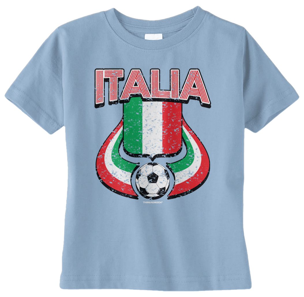 Threadrock Baby Italia Soccer Infant Tshirt Italy Italian Football