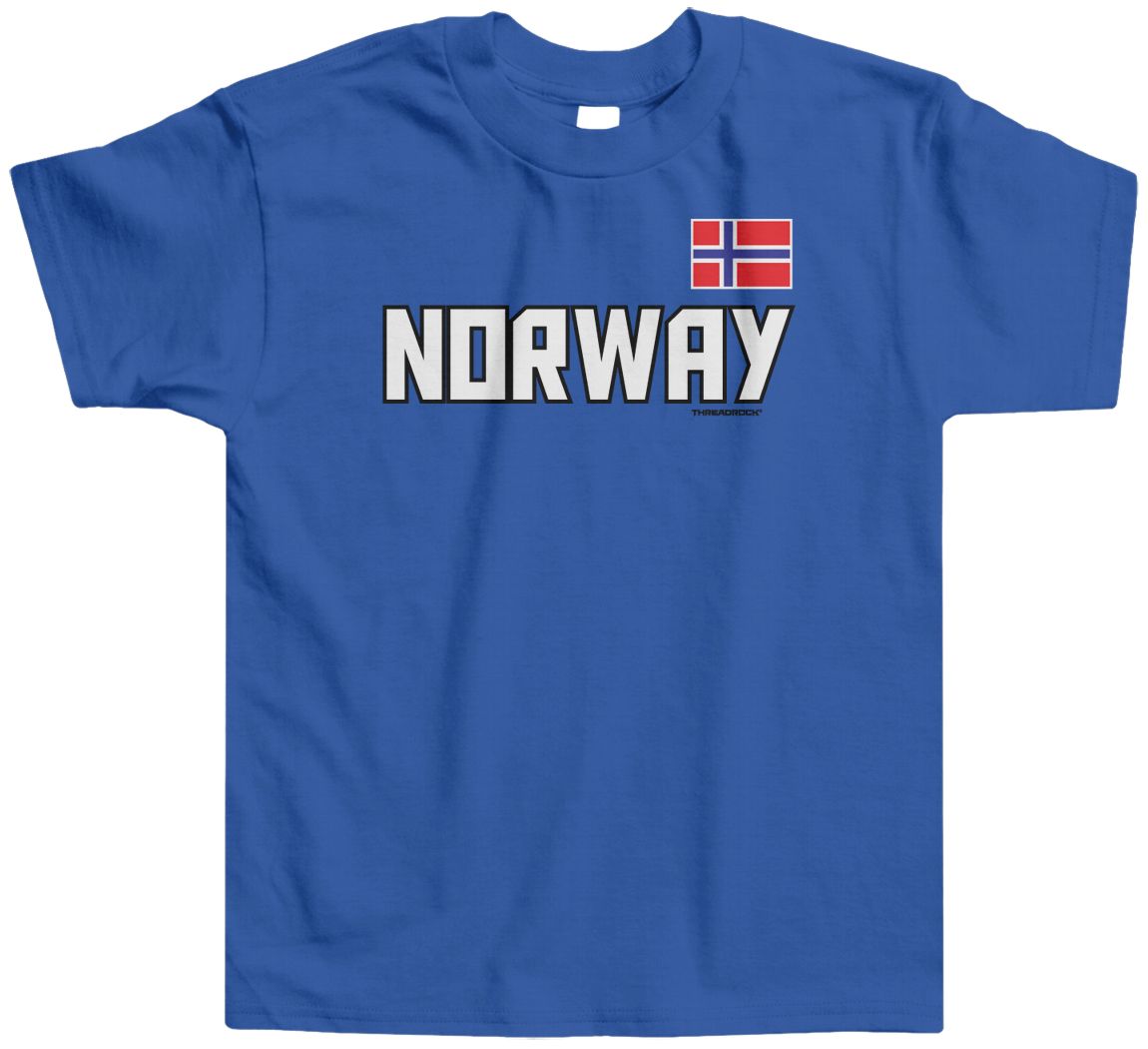 Camiseta Threadrock Kids Selección Nacional Noruega Niño Pequeño Norwegian Country Pride - Imagen 7 de 8