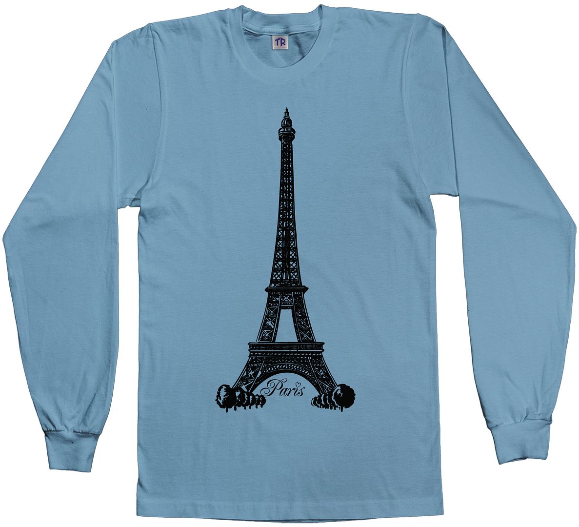 Threadrock Men's Eiffel Tower Paris France Long Sleeve T-shirt French Pride - Picture 3 of 7