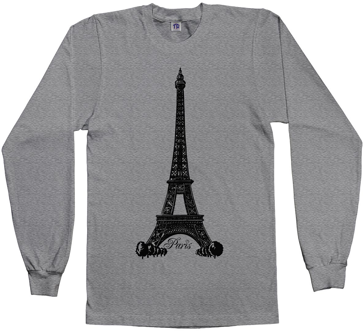 Threadrock Men's Eiffel Tower Paris France Long Sleeve T-shirt French Pride - Picture 6 of 7
