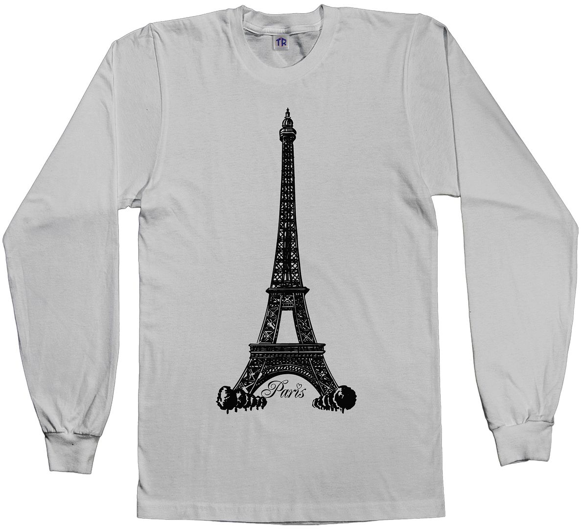 Threadrock Men's Eiffel Tower Paris France Long Sleeve T-shirt French Pride - Picture 7 of 7