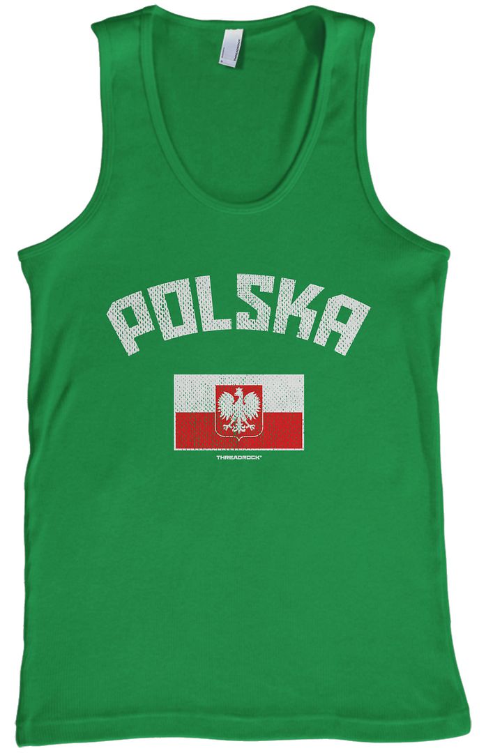 Threadrock Men's Polska Polish Flag Tank Top Poland Pride - Picture 4 of 7