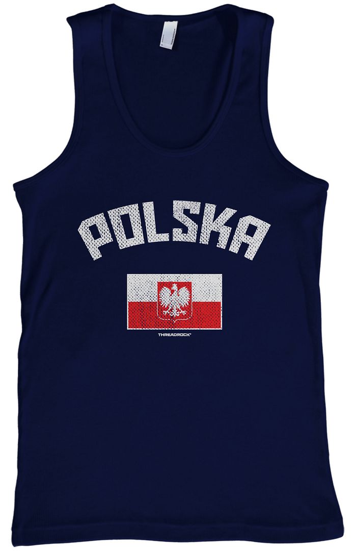 Threadrock Men's Polska Polish Flag Tank Top Poland Pride - Picture 5 of 7