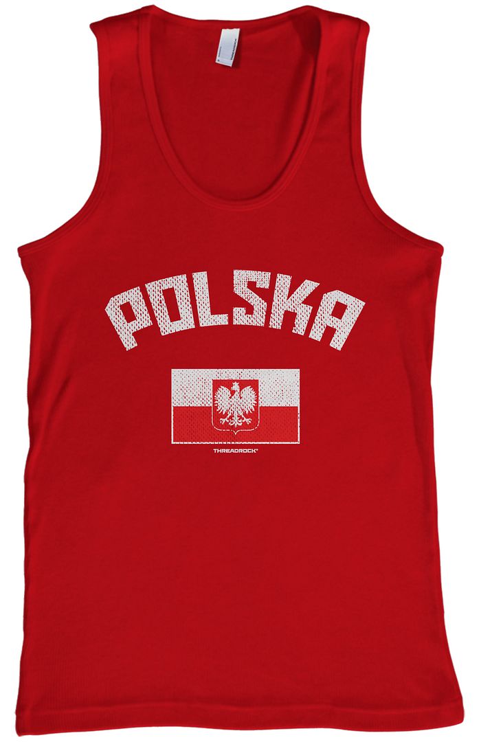Threadrock Men's Polska Polish Flag Tank Top Poland Pride - Picture 6 of 7