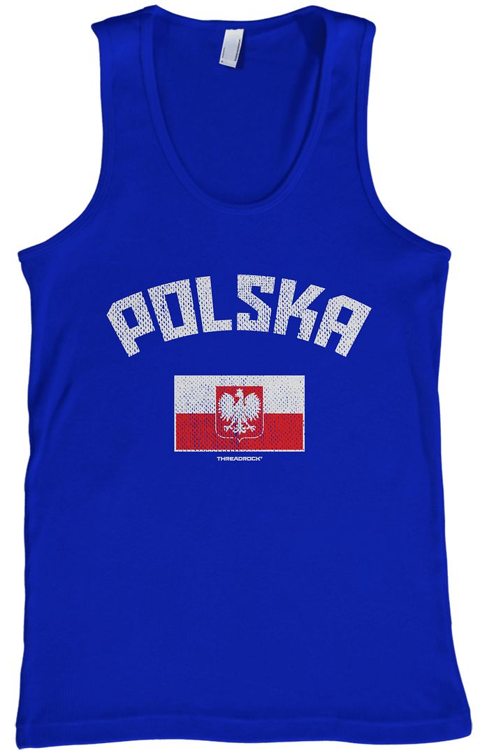 Threadrock Men's Polska Polish Flag Tank Top Poland Pride - Picture 7 of 7