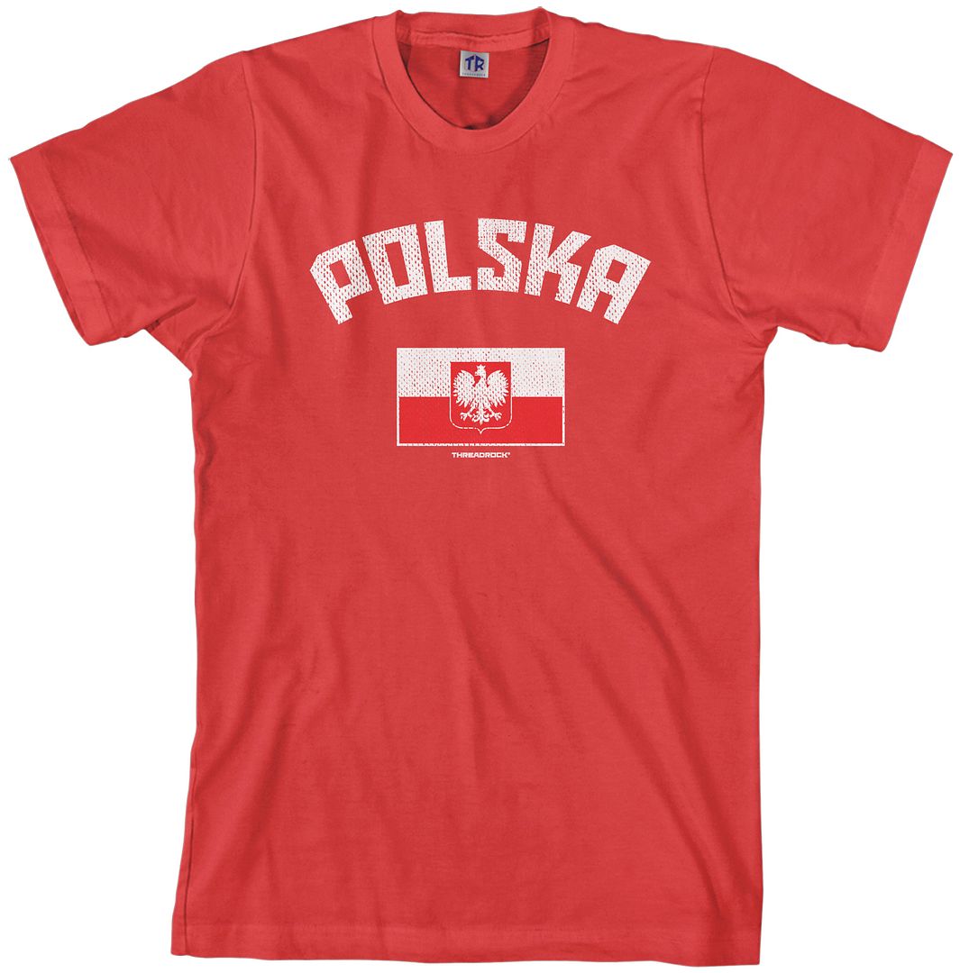 Threadrock Men's Polska Polish Flag T-shirt Poland Pride - Picture 6 of 8