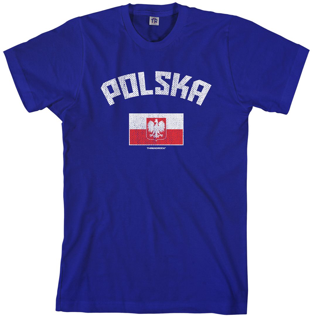 Threadrock Men's Polska Polish Flag T-shirt Poland Pride - Picture 7 of 8