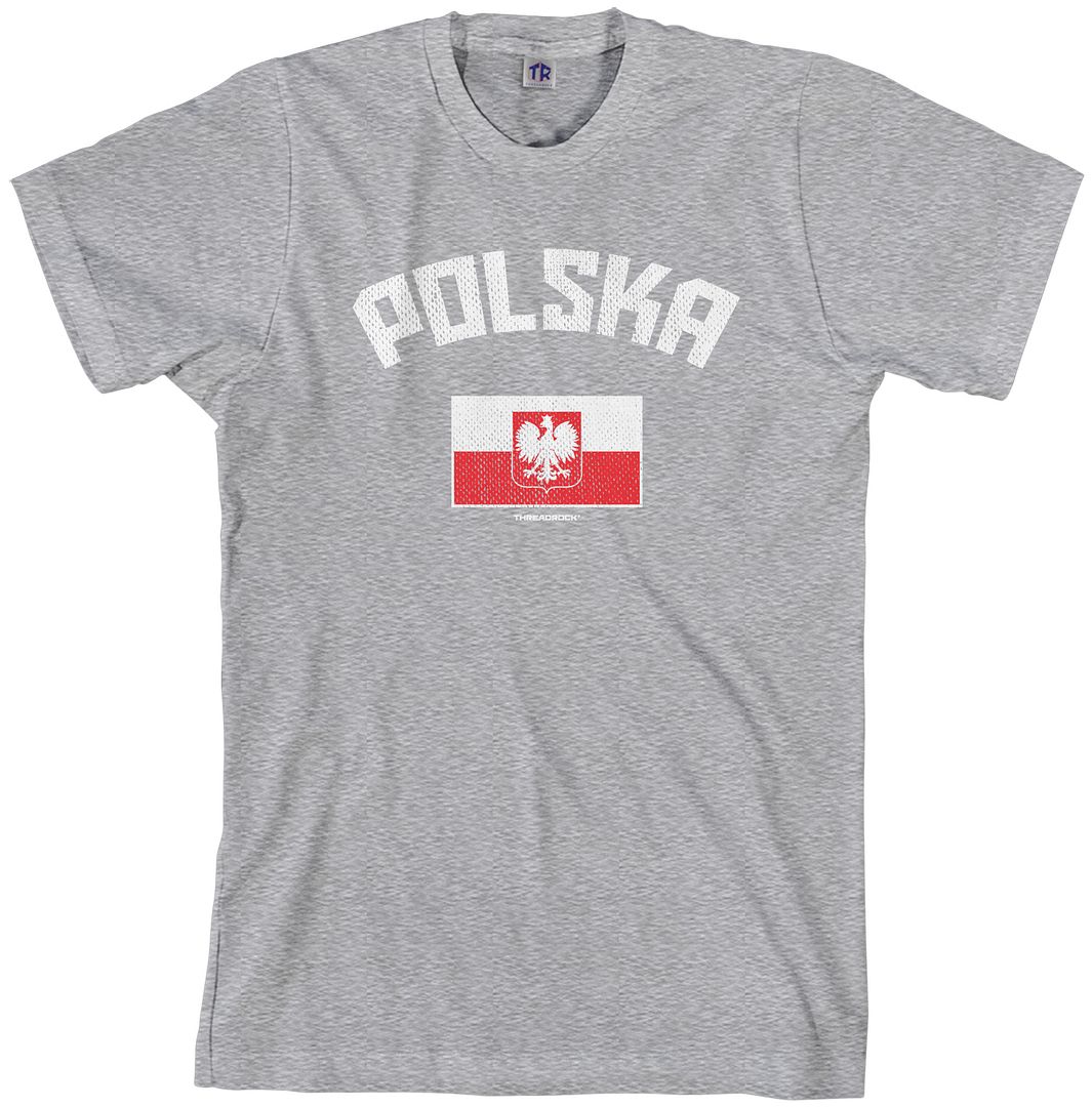 Threadrock Men's Polska Polish Flag T-shirt Poland Pride - Picture 8 of 8