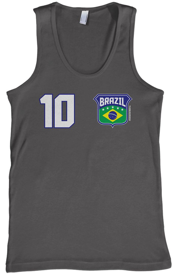 Threadrock Men's Team Brazil Soccer Tank Top Brazilian Football - Picture 3 of 7