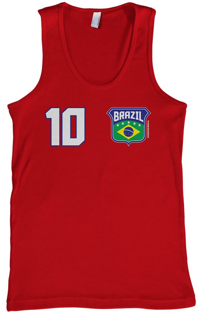 Threadrock Men's Team Brazil Soccer Tank Top Brazilian Football - Picture 6 of 7