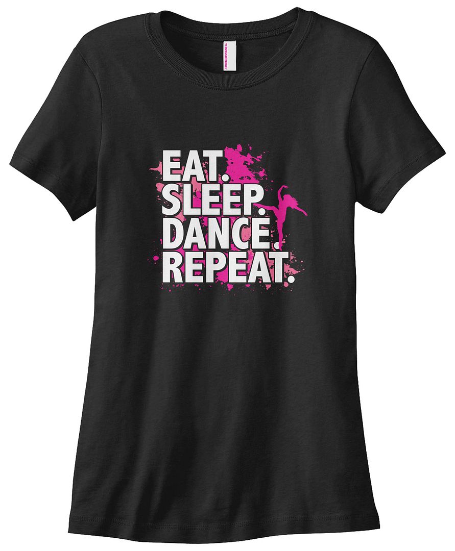 Threadrock Women's Eat Sleep Dance Repeat T-shirt Dancer Dancing - Picture 2 of 5