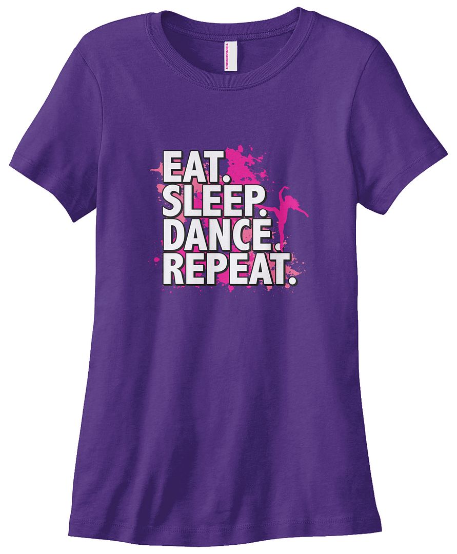 Threadrock Women's Eat Sleep Dance Repeat T-shirt Dancer Dancing - Picture 5 of 5