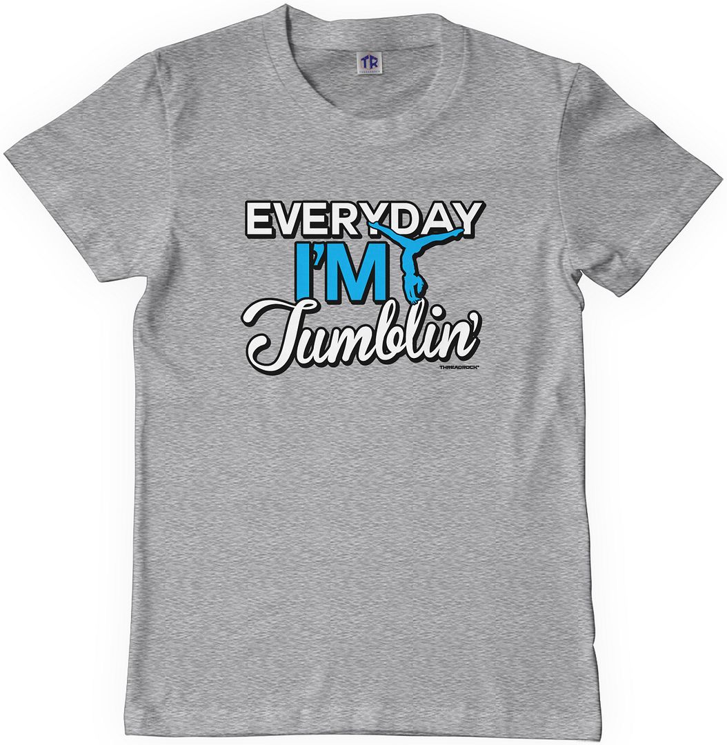 Threadrock Girls Everyday I'm Tumblin Youth T-shirt Gymnast Gymnastics - Picture 6 of 7