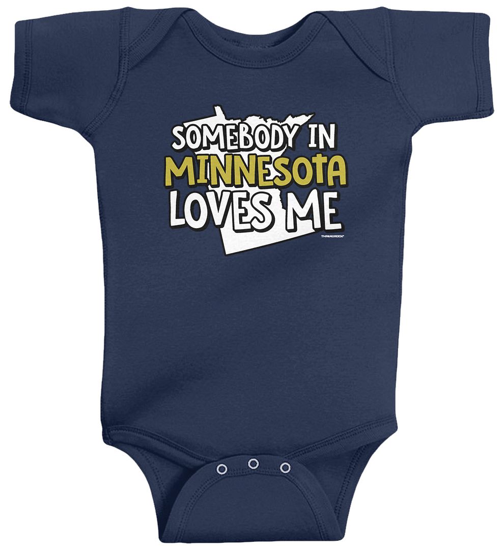Threadrock Baby Somebody In Minnesota Loves Me Kleinkind Body Gopher State - Bild 3 von 5