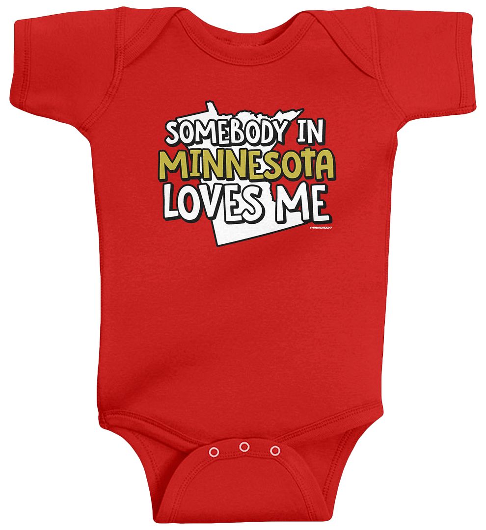 Threadrock Baby Somebody In Minnesota Loves Me Kleinkind Body Gopher State - Bild 5 von 5