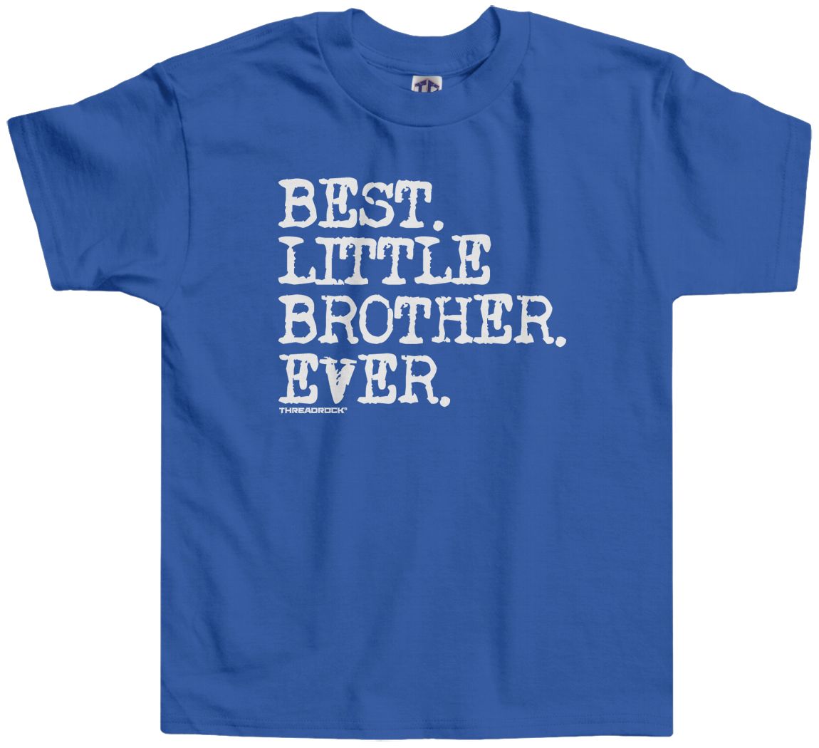Threadrock Boys Best Little Brother Ever Toddler T-shirt Baby Bro Slogan - Picture 7 of 8