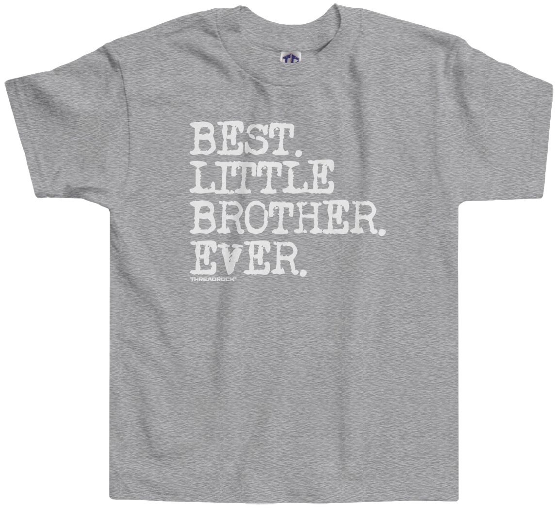 Threadrock Boys Best Little Brother Ever Toddler T-shirt Baby Bro Slogan - Picture 8 of 8