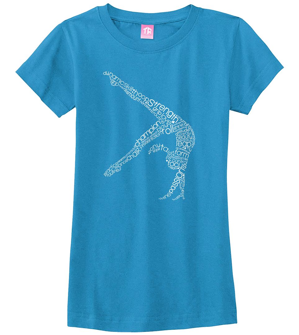 Threadrock Girls Gymnast Typography Design Fitted T-shirt Gymnastics - Picture 8 of 8