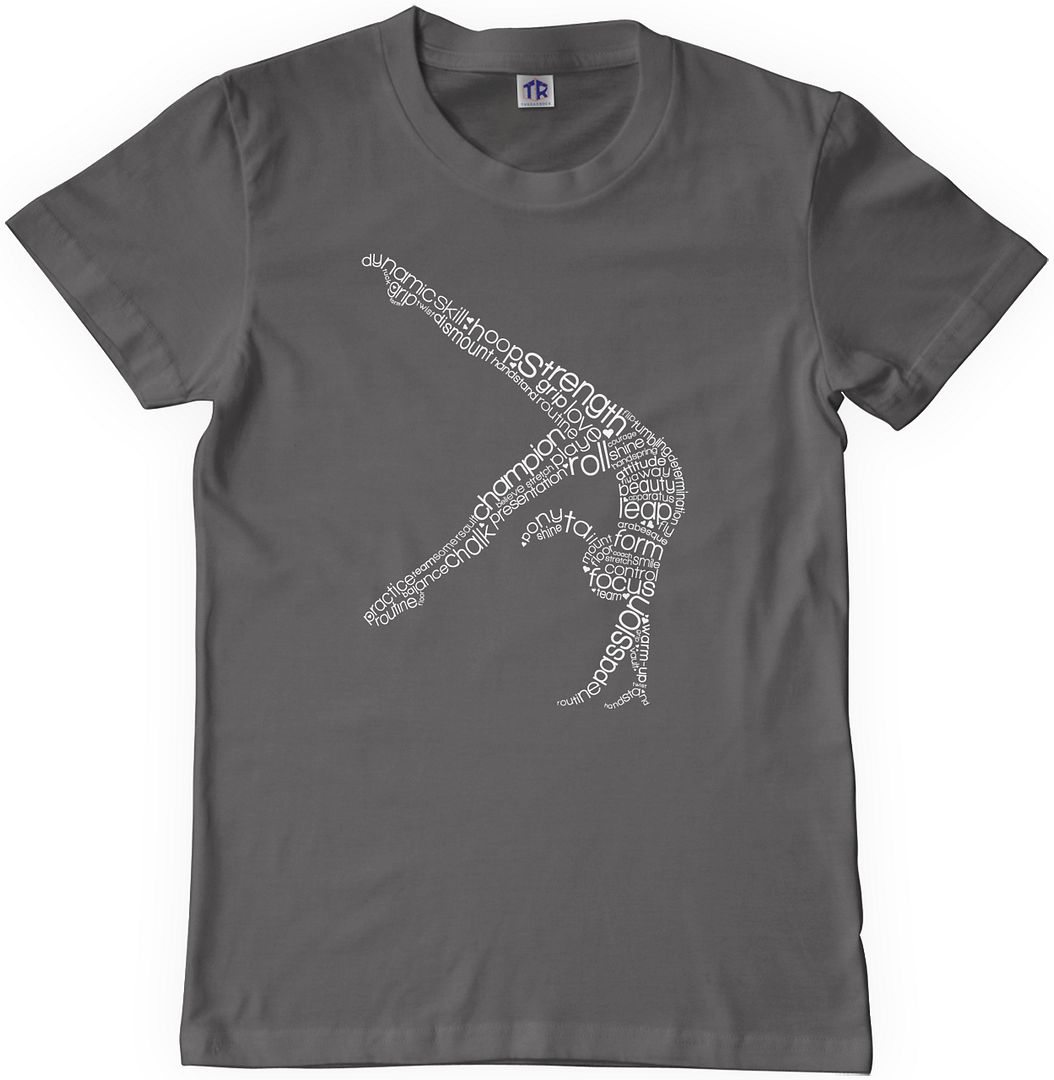Threadrock Kids Gymnast Typography Design Youth T-shirt Gymnastics - Picture 3 of 11