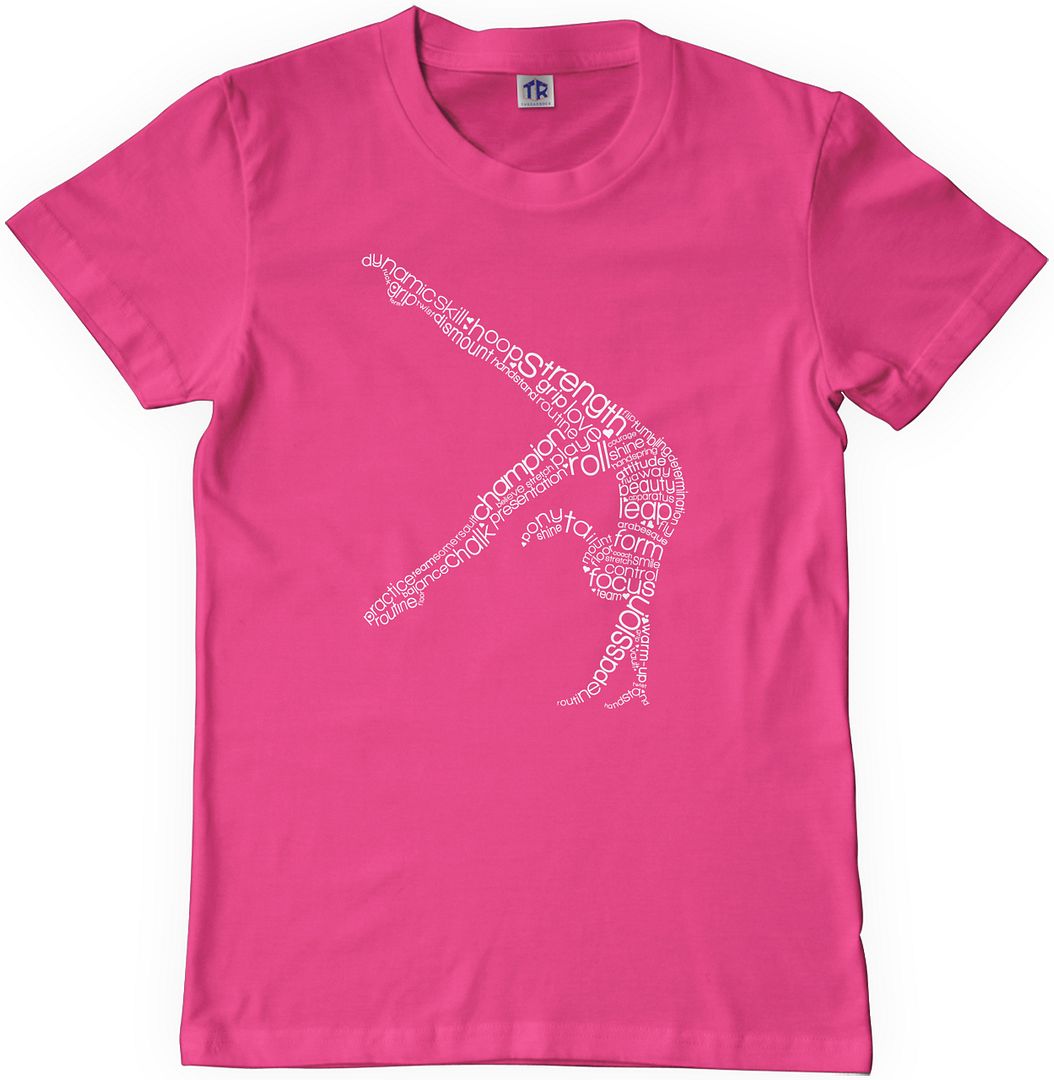 Threadrock Kids Gymnast Typography Design Youth T-shirt Gymnastics - Picture 4 of 11