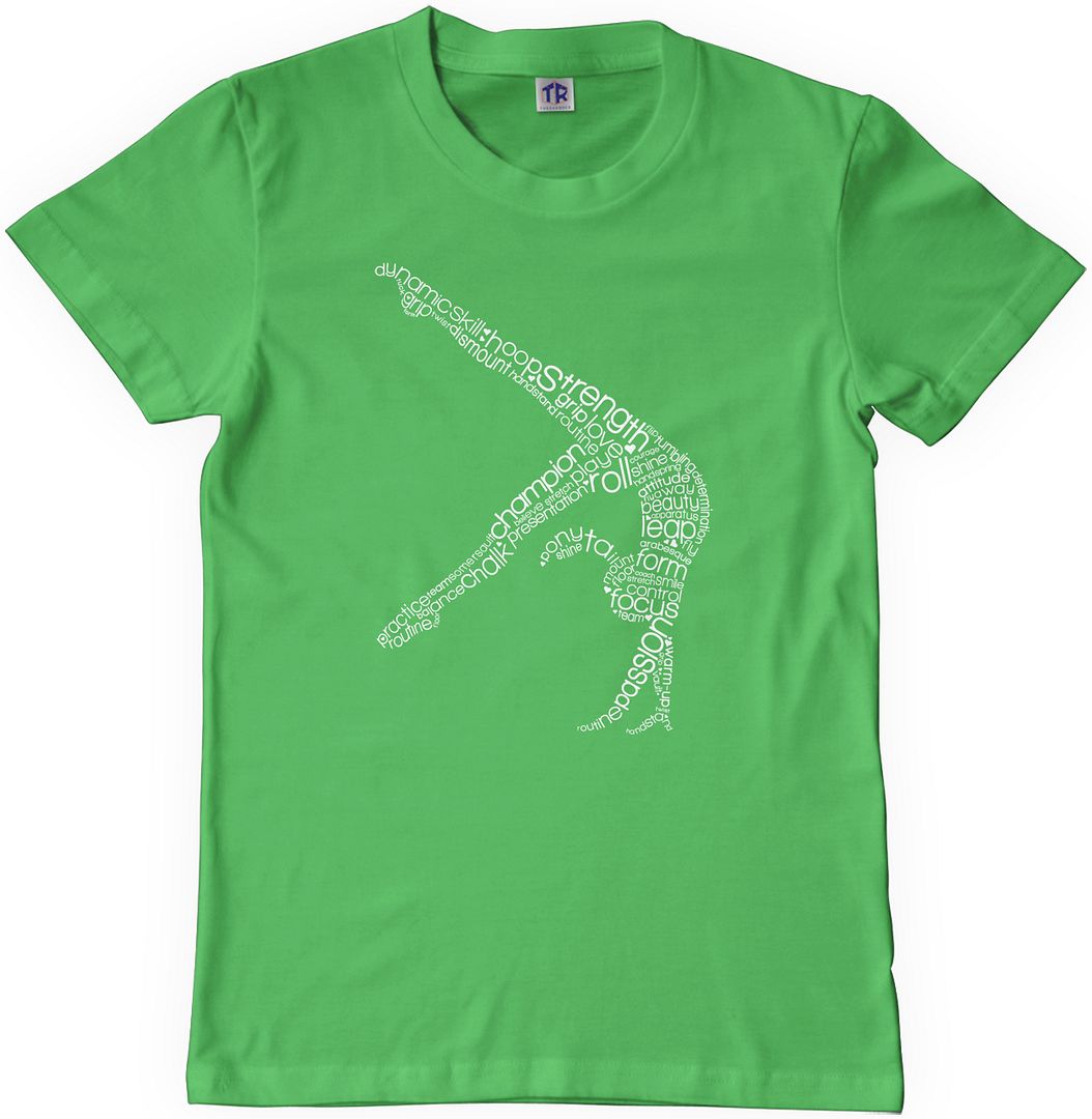 Threadrock Kids Gymnast Typography Design Youth T-shirt Gymnastics - Picture 5 of 11