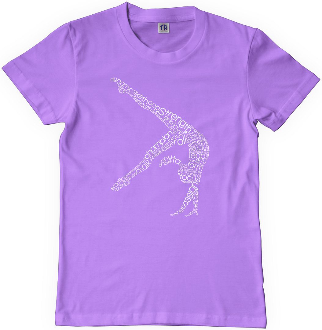 Threadrock Kids Gymnast Typography Design Youth T-shirt Gymnastics - Picture 6 of 11