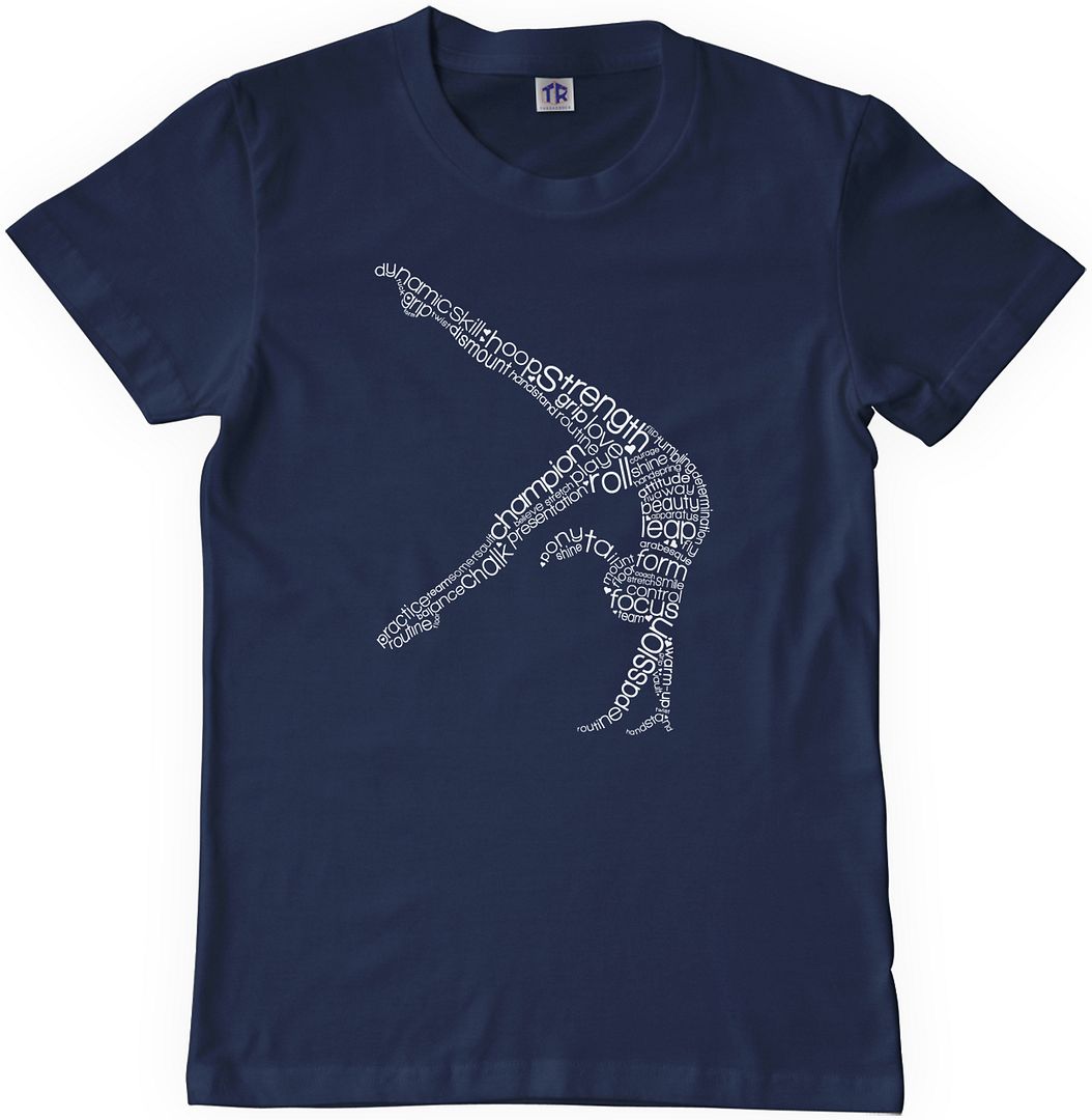 Threadrock Kids Gymnast Typography Design Youth T-shirt Gymnastics - Picture 7 of 11