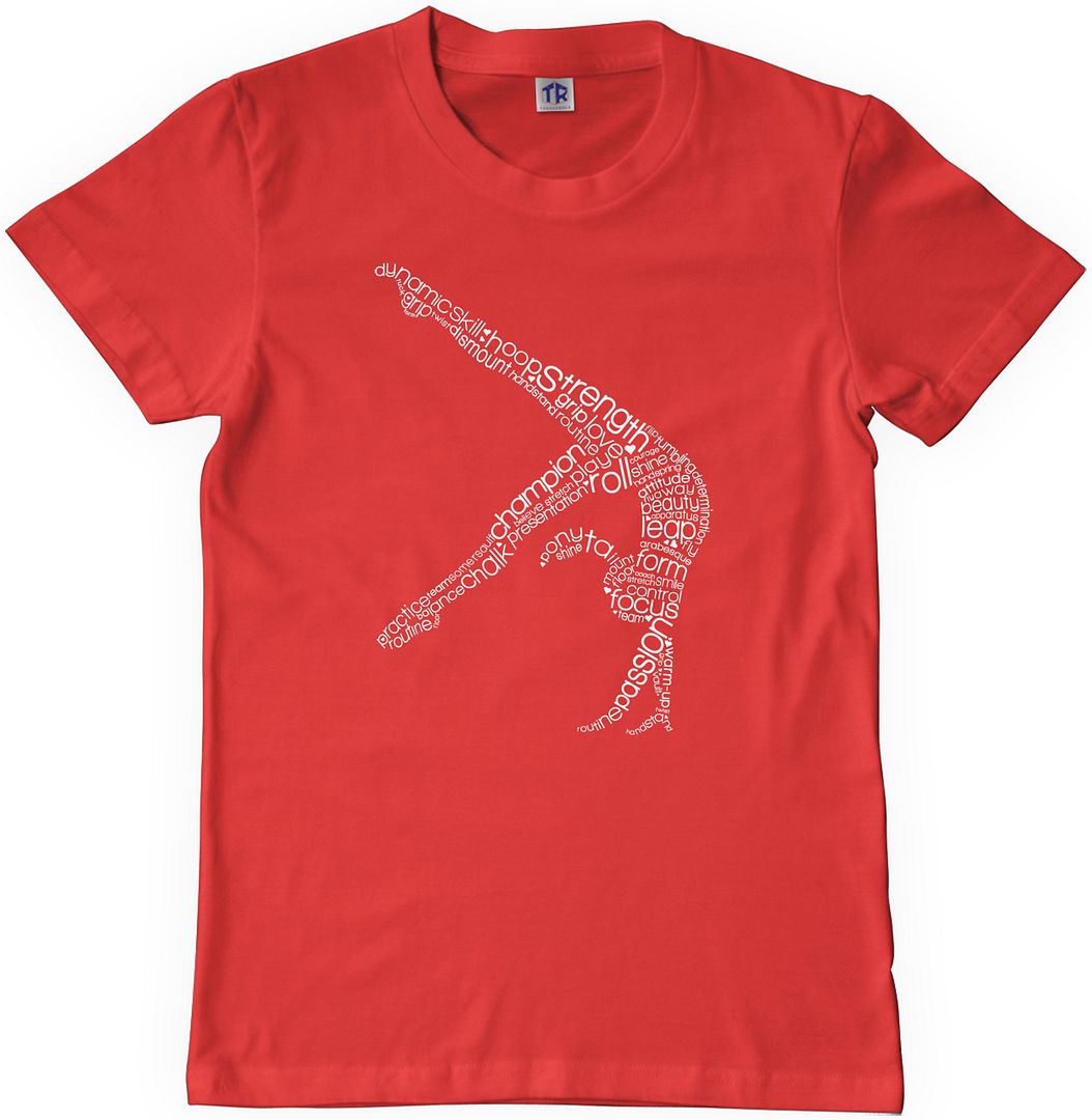 Threadrock Kids Gymnast Typography Design Youth T-shirt Gymnastics - Picture 9 of 11