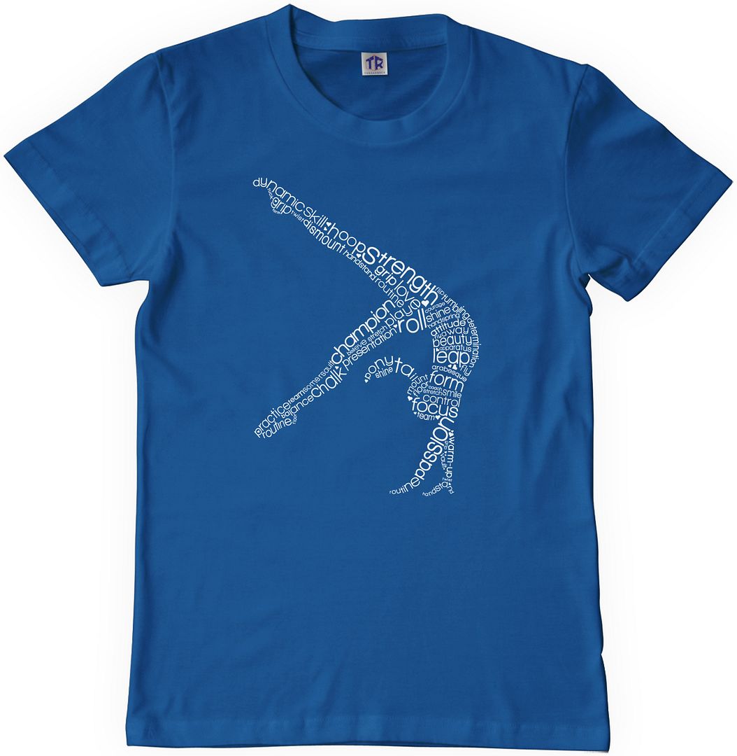 Threadrock Kids Gymnast Typography Design Youth T-shirt Gymnastics - Picture 10 of 11