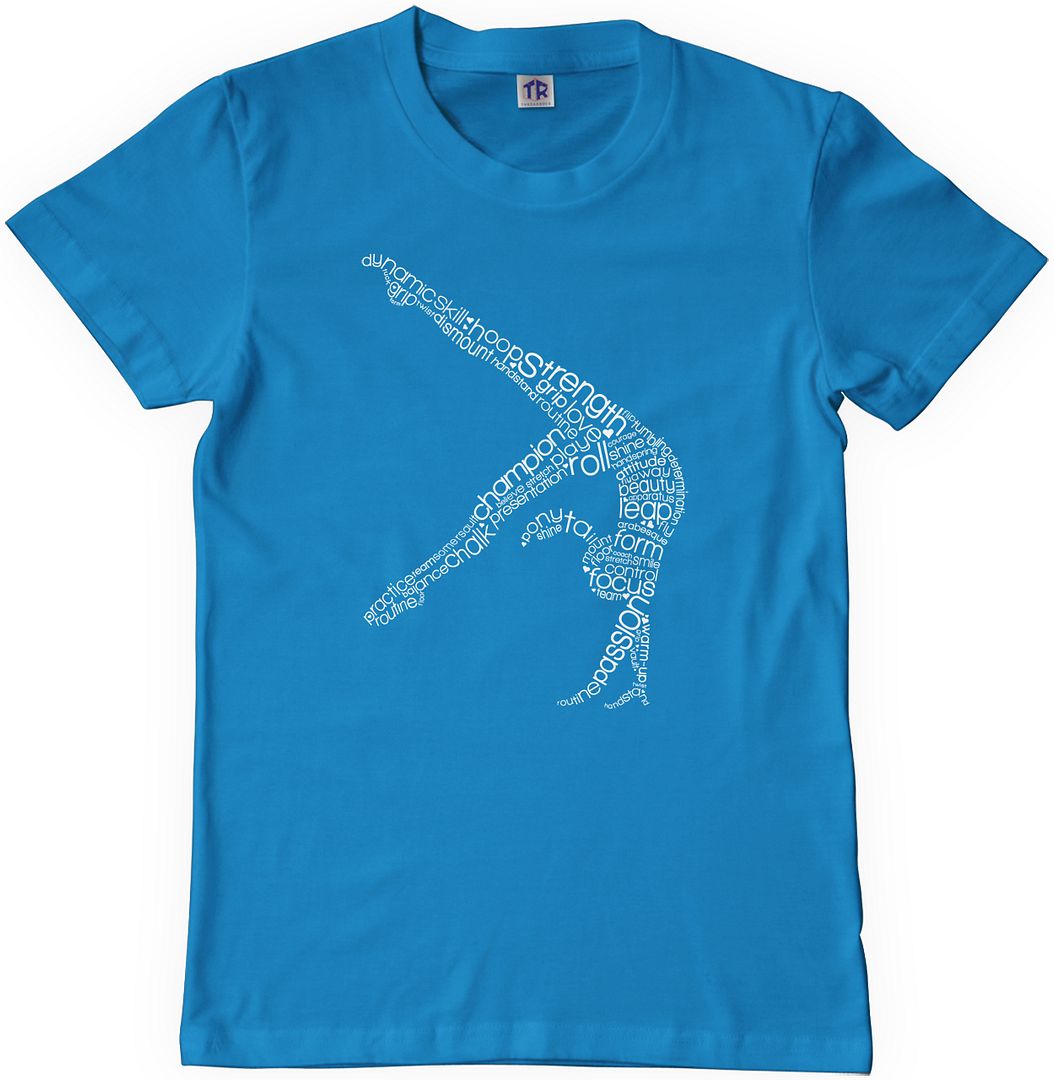Threadrock Kids Gymnast Typography Design Youth T-shirt Gymnastics - Picture 11 of 11