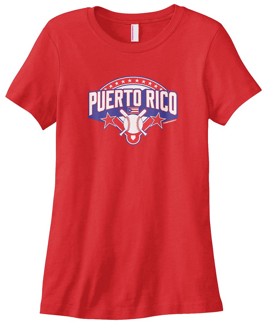 Threadrock Womens Puerto Rico Baseball T Shirt Boricua Puerto Rican Ebay 5373