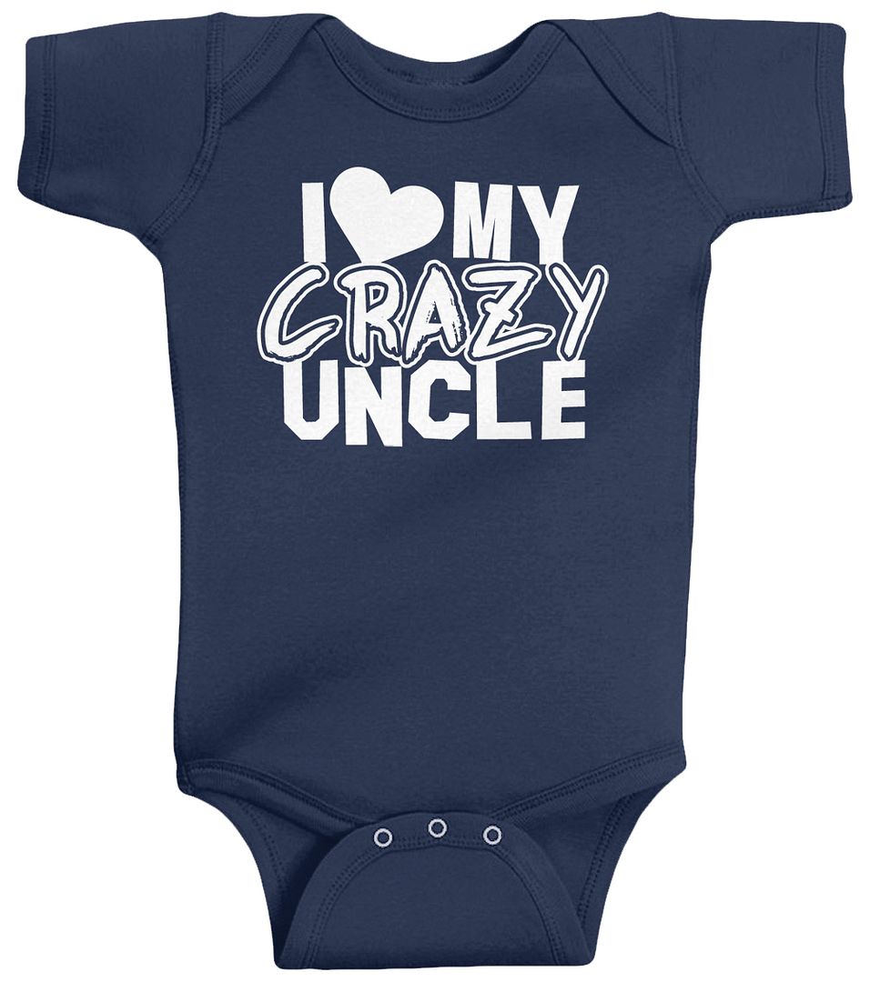 Threadrock Baby I Love My Crazy Uncle Infant Bodysuit Funny Niece Nephew Saying
