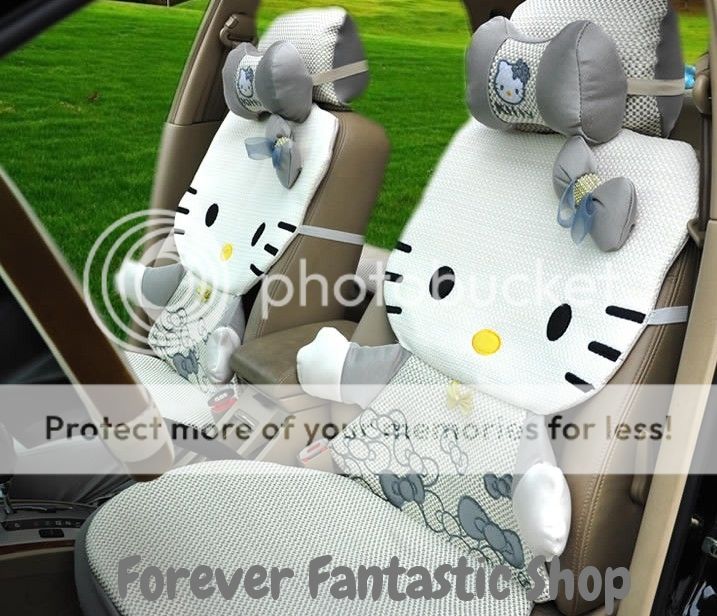 Fashion Hello Kitty Auto Car Seat Cover Accessories Set 12pcs 7 Colors