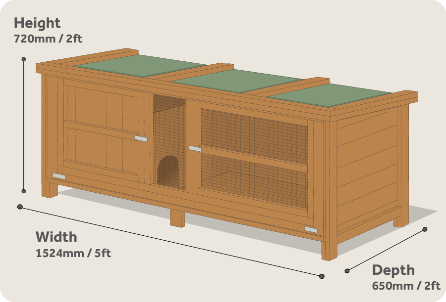 Home & Roost – 5ft Chartwell Single Luxury Rabbit Hutch