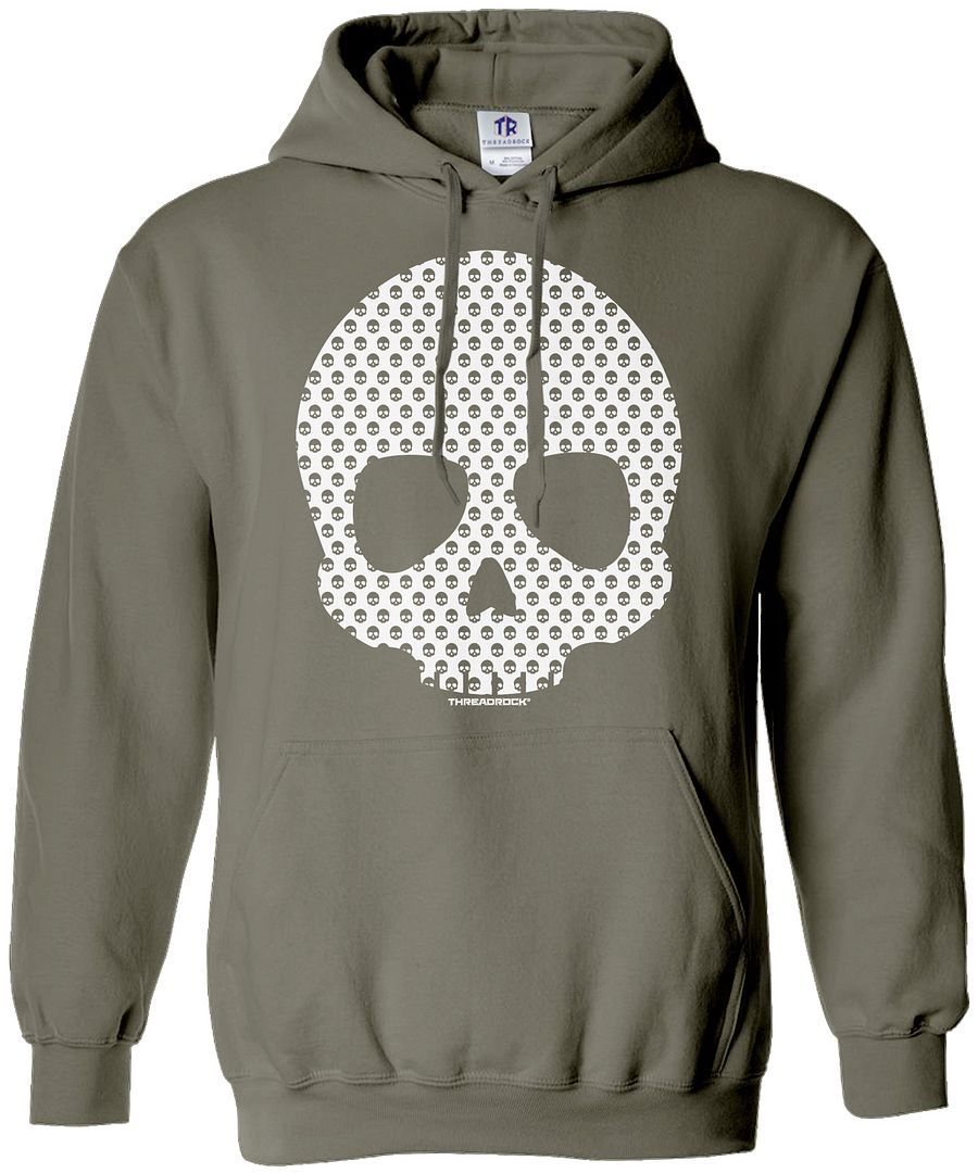 Threadrock Women's Skull Made of Skulls Hoodie Sweatshirt Halloween ...