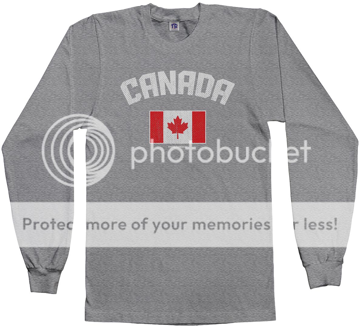 Threadrock Men's Canada Canadian Flag Long Sleeve T-shirt Country Pride ...