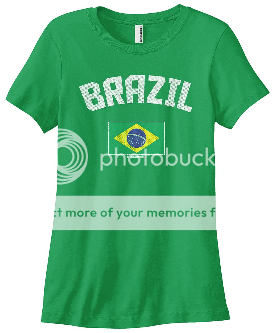 Threadrock Women's Brazil Brazilian Flag T-shirt Brasil Pride | eBay