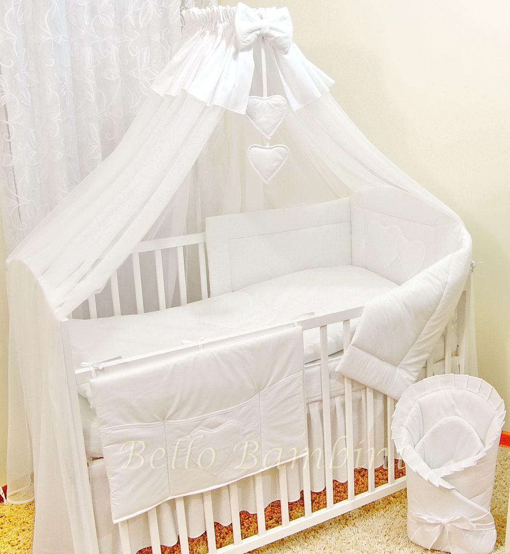 10p Baby Bedding Set Bumper Canopy Rod Duvet Canopy To Fit Cot