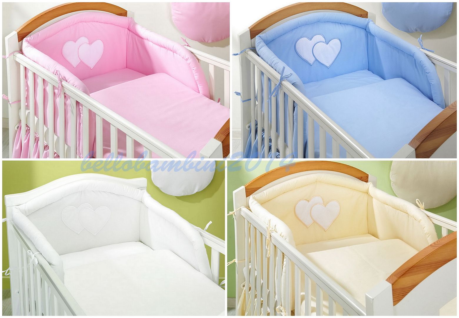 6 Pcs Baby Bedding Set//Bumper To Fit Cot Bed 140 x 70cm, BLUE